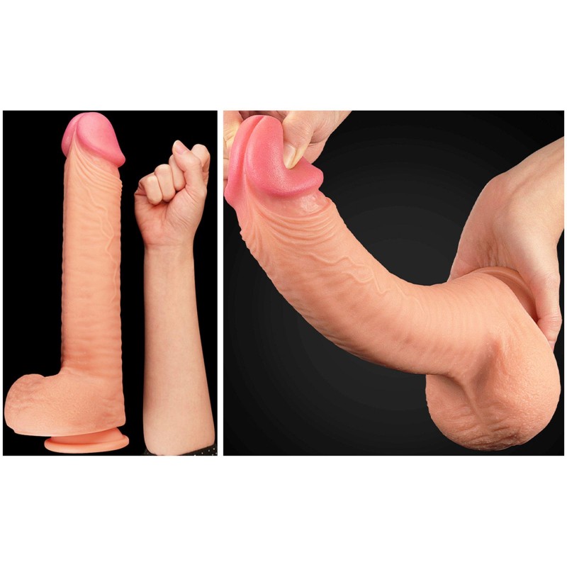 Ogromne dildo realistyczny wygląd przyssawka 30 cm